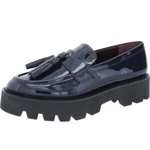 Franco Sarto Navy Patent Leather Loafers